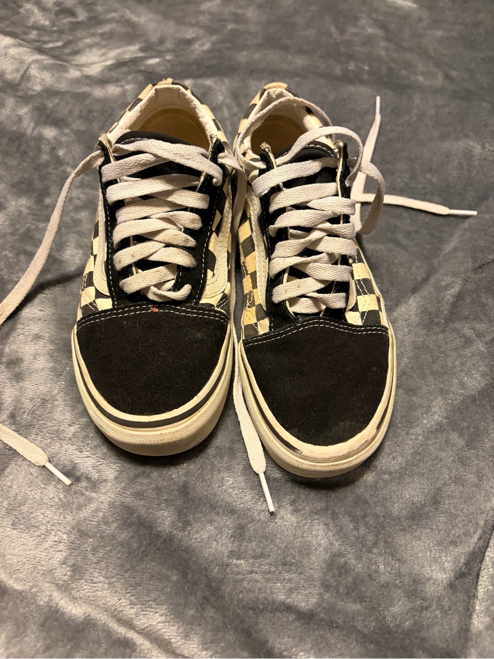 Vans Checkerboard Slip-On Sneakers - Black & Cream